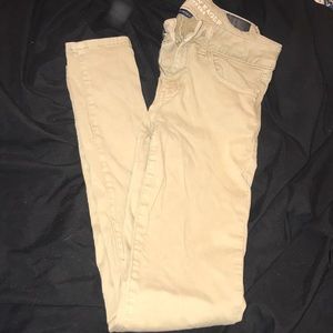 Khaki skinny jeans